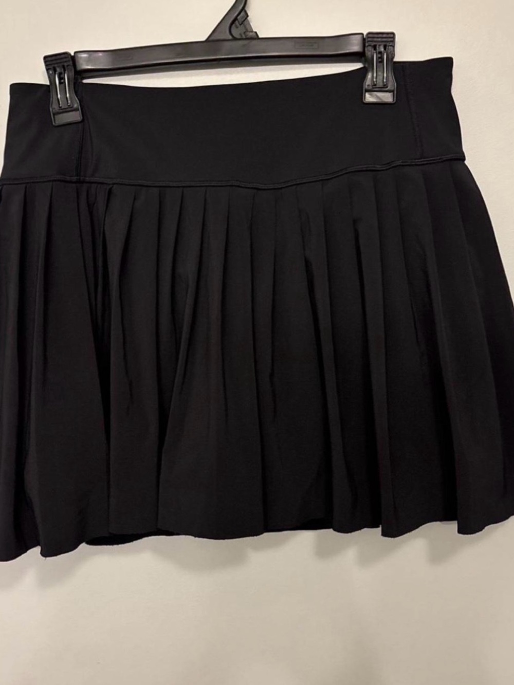 Athleta Black Pleated Skater Skirt